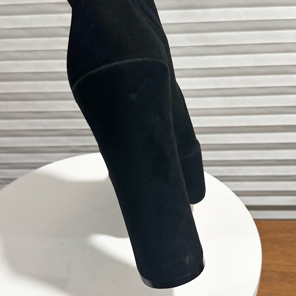 🌹STUART WEITZMAN🌹 Skyhigh Black Platform Booties In Black Size: 9 - Picture 10 of 14
